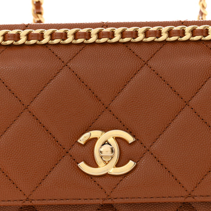 Chanel Caviar Quilted Multi Chain Backpack Light Brown 7 of 11