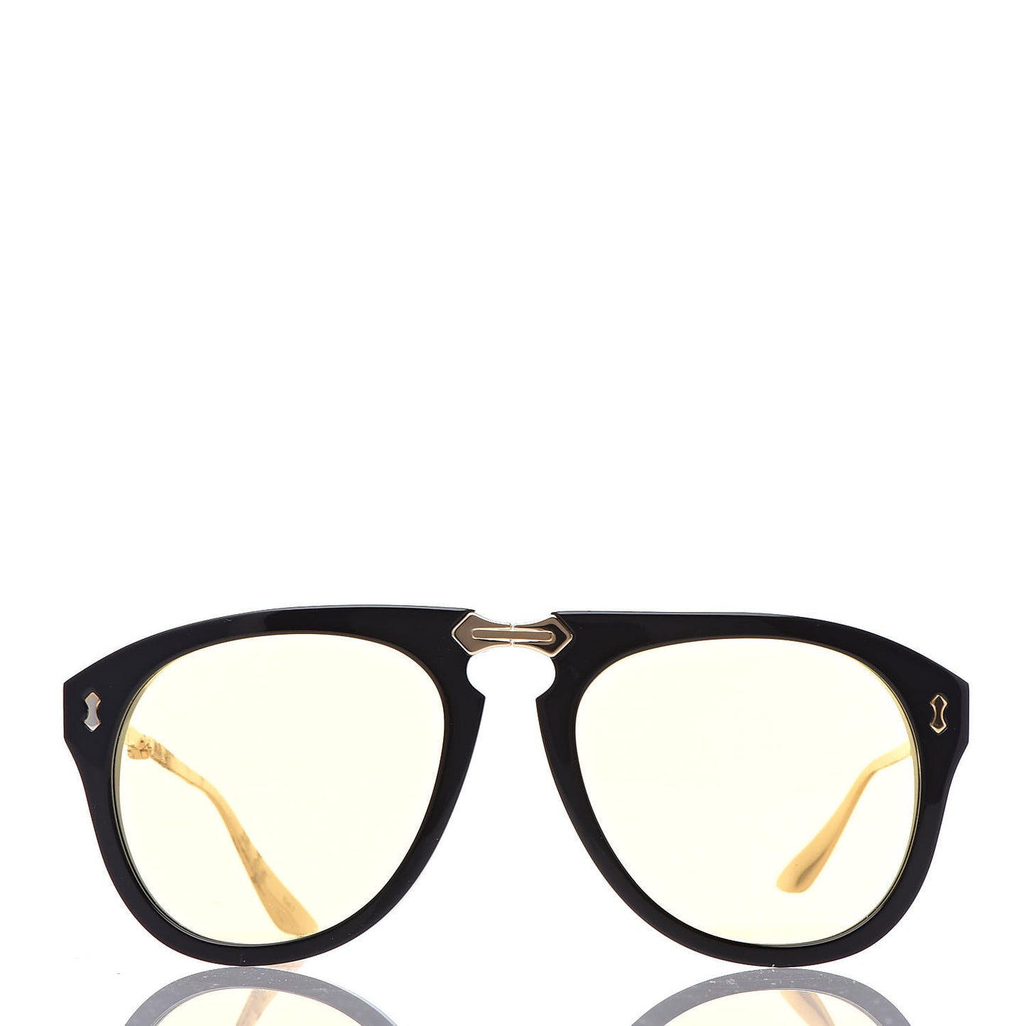 Folding Aviator Sunglasses GG0305S Black Gold