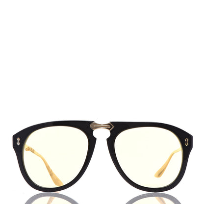 Gucci Folding Aviator Sunglasses GG0305S Black Gold 2 of 7