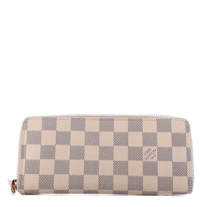 Louis Vuitton Damier Azur Clemence Wallet Rose Ballerine 1 of 7
