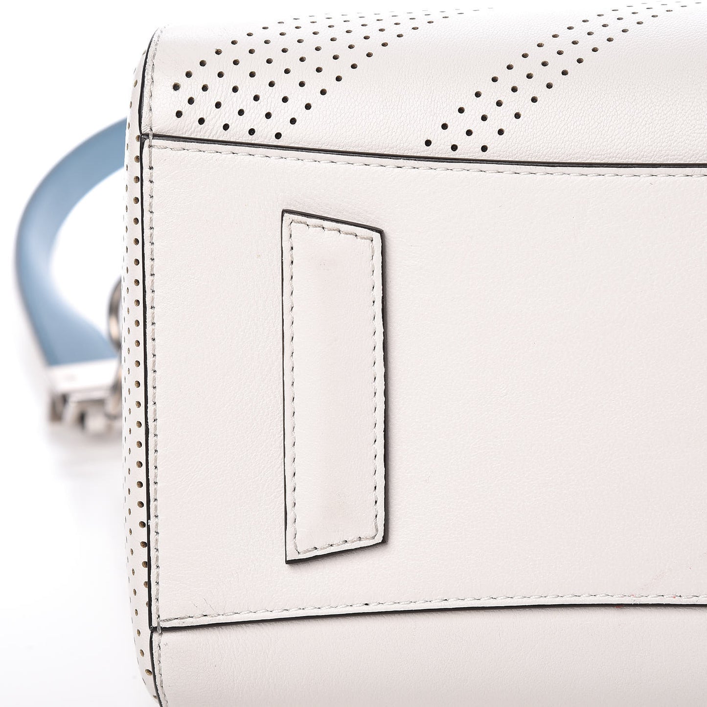 Lambskin Perforated Small Antigona White