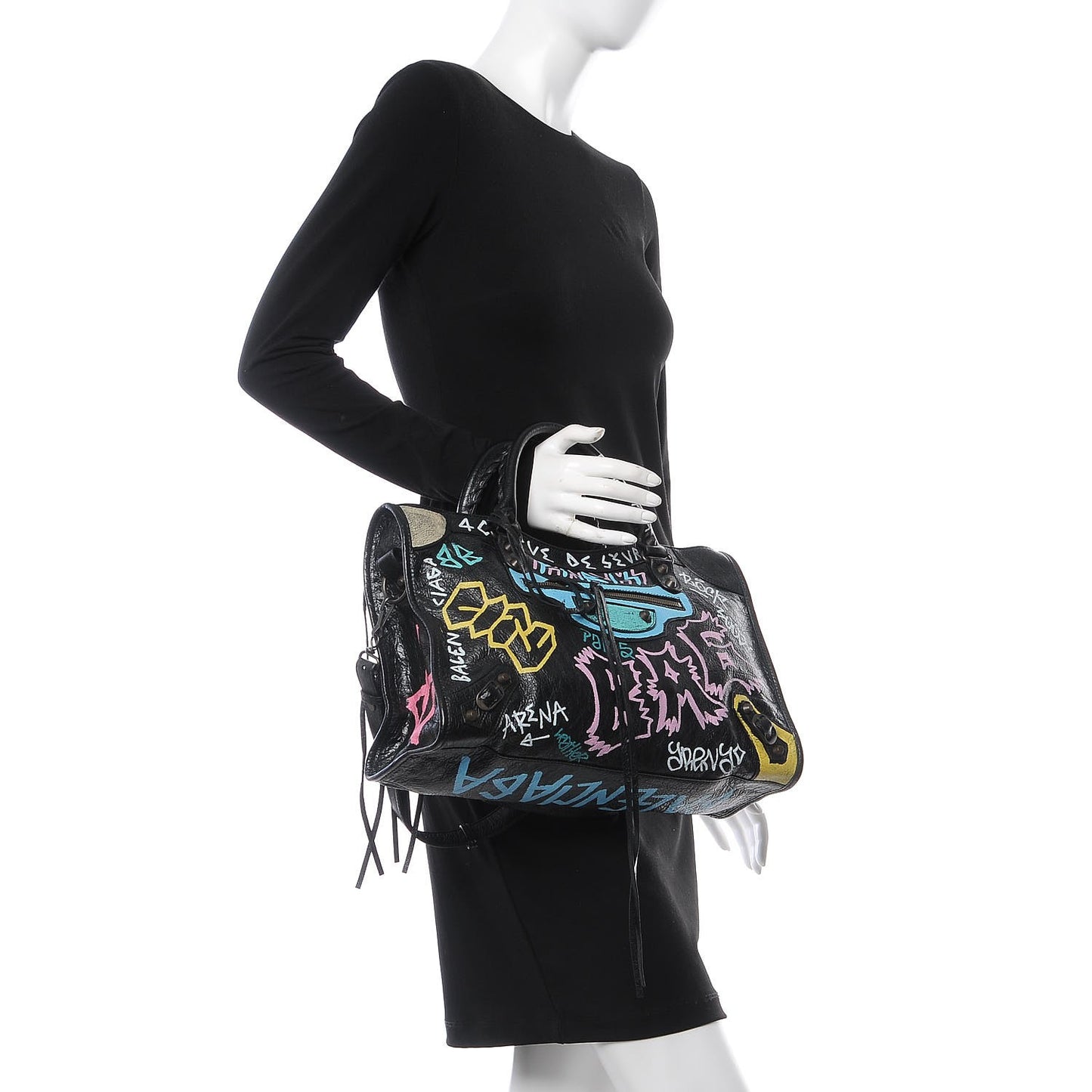 Agneau Graffiti All Over Classic Hardware City Black Multicolor