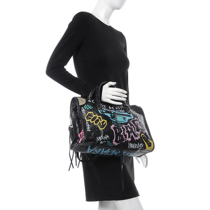 Balenciaga Agneau Graffiti All Over Classic Hardware City Black Multicolor 3 of 8