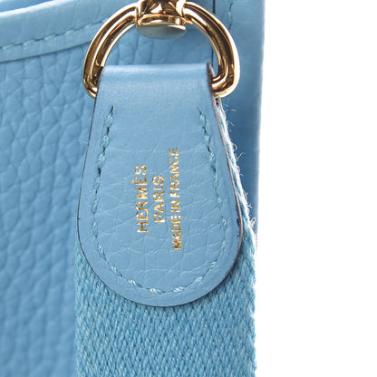 Hermes Taurillon Clemence Evelyne TPM Bleu Du Nord 8 of 11