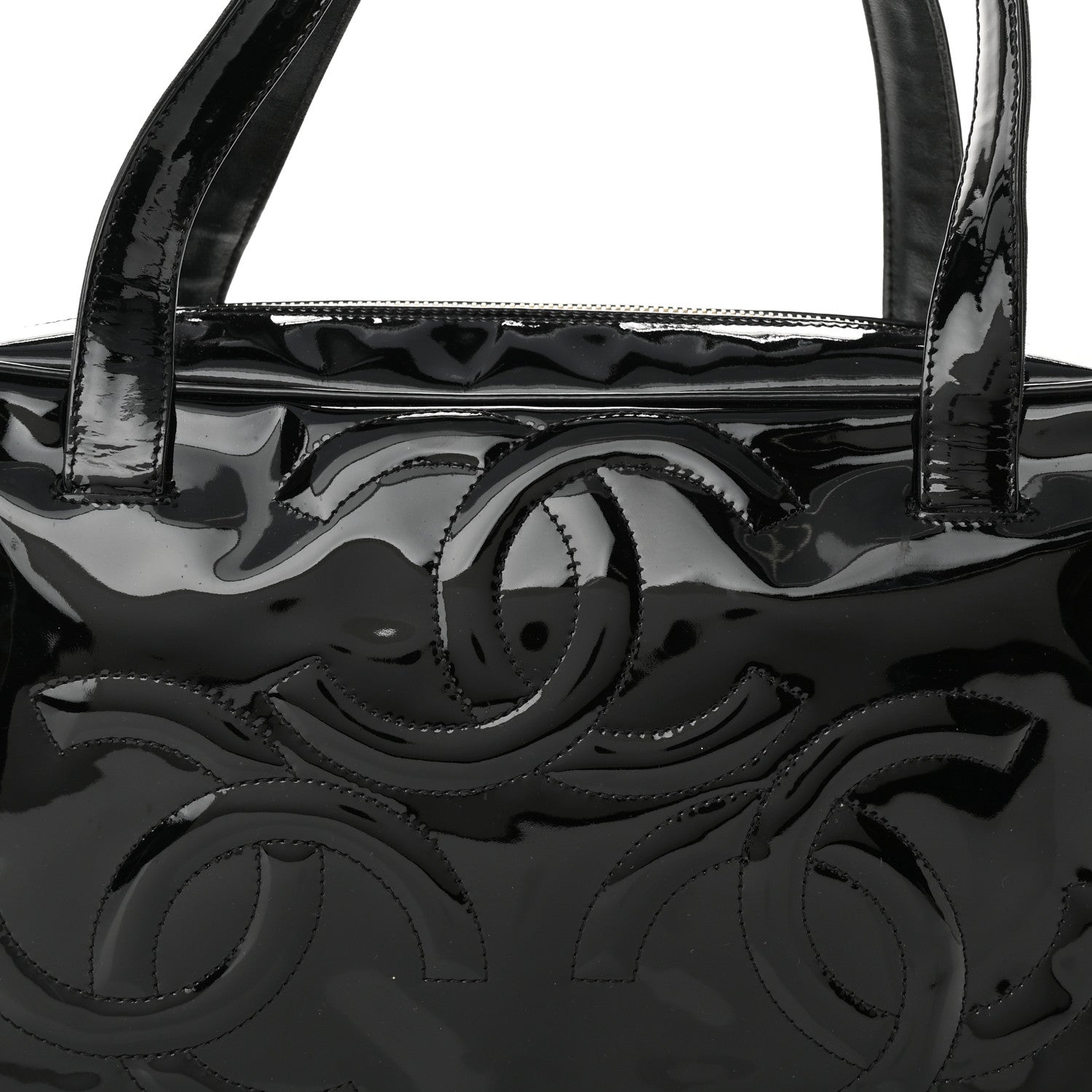 Chanel Patent CC Bowler Black 7 of 9