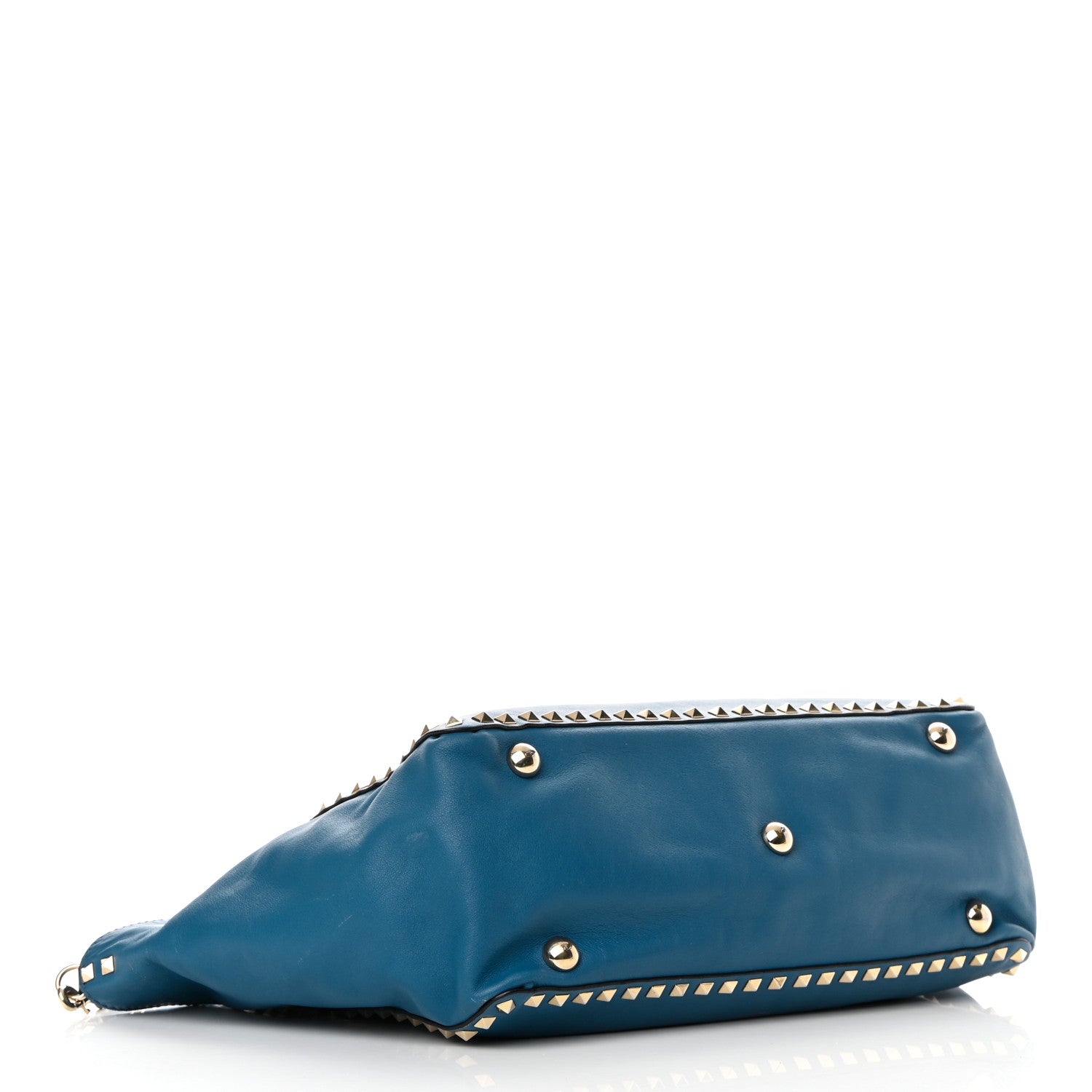 Valentino Garavani Calfskin Medium Rockstud Tote Blue 4 of 25
