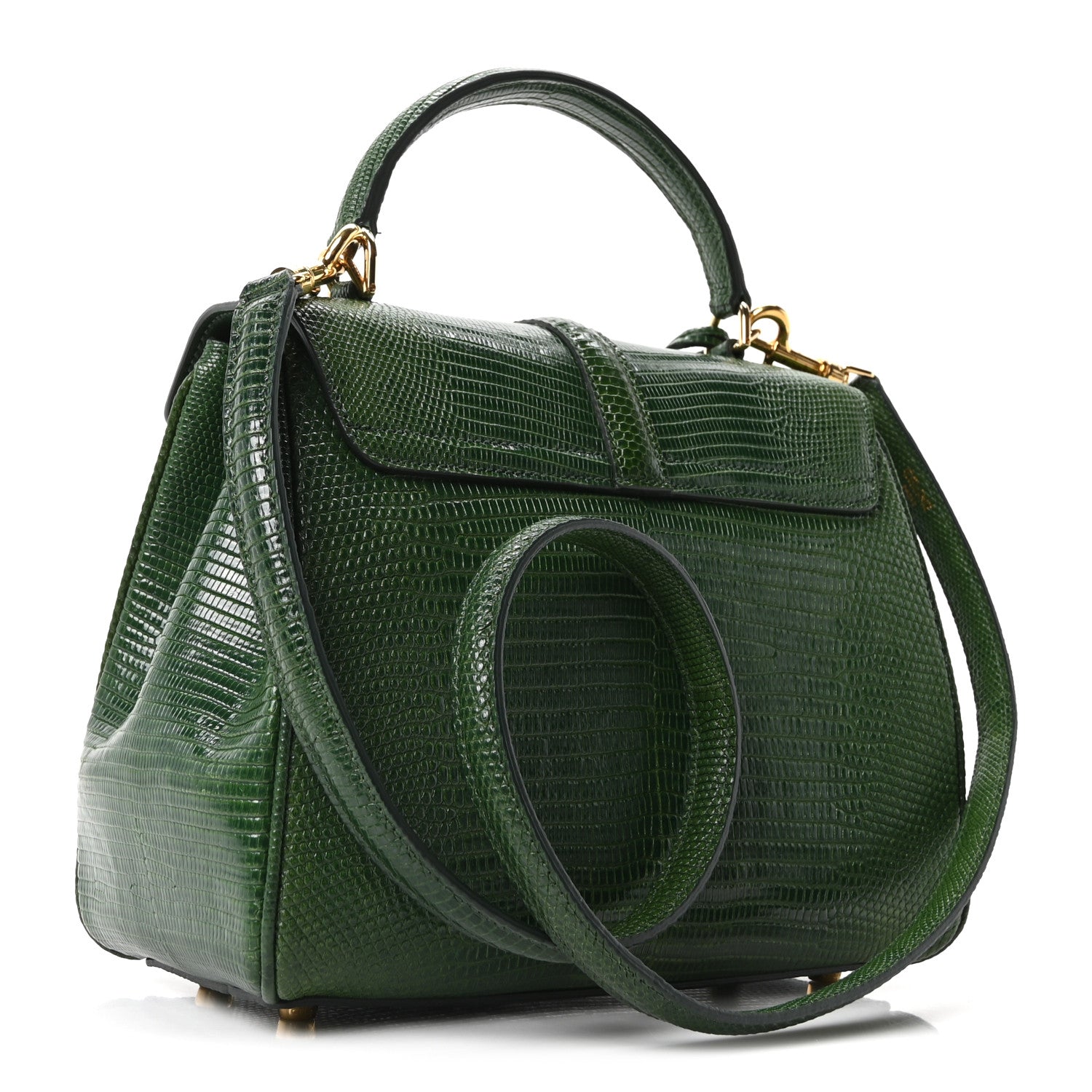 Celine Lizard Small 16 Top Handle Bag Green 2 of 10