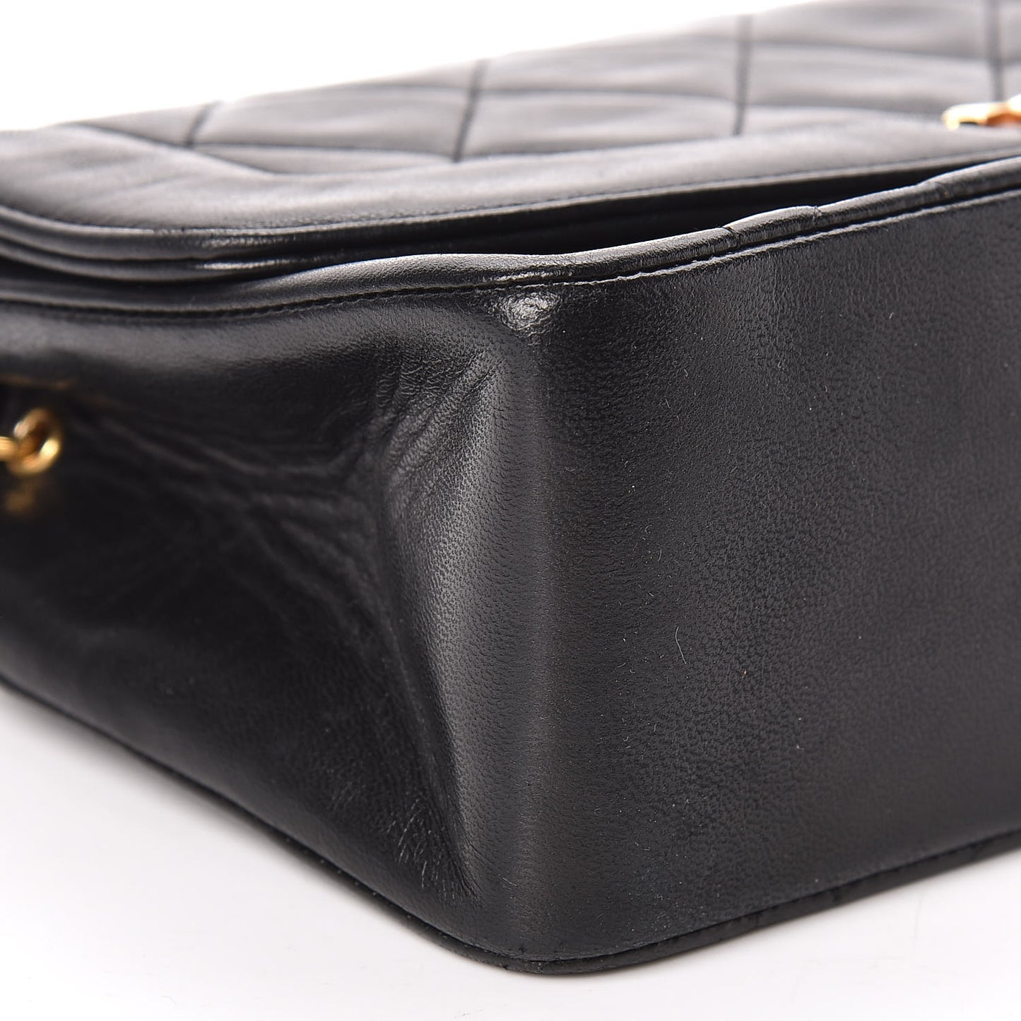 Lambskin Quilted Small Single Flap Black