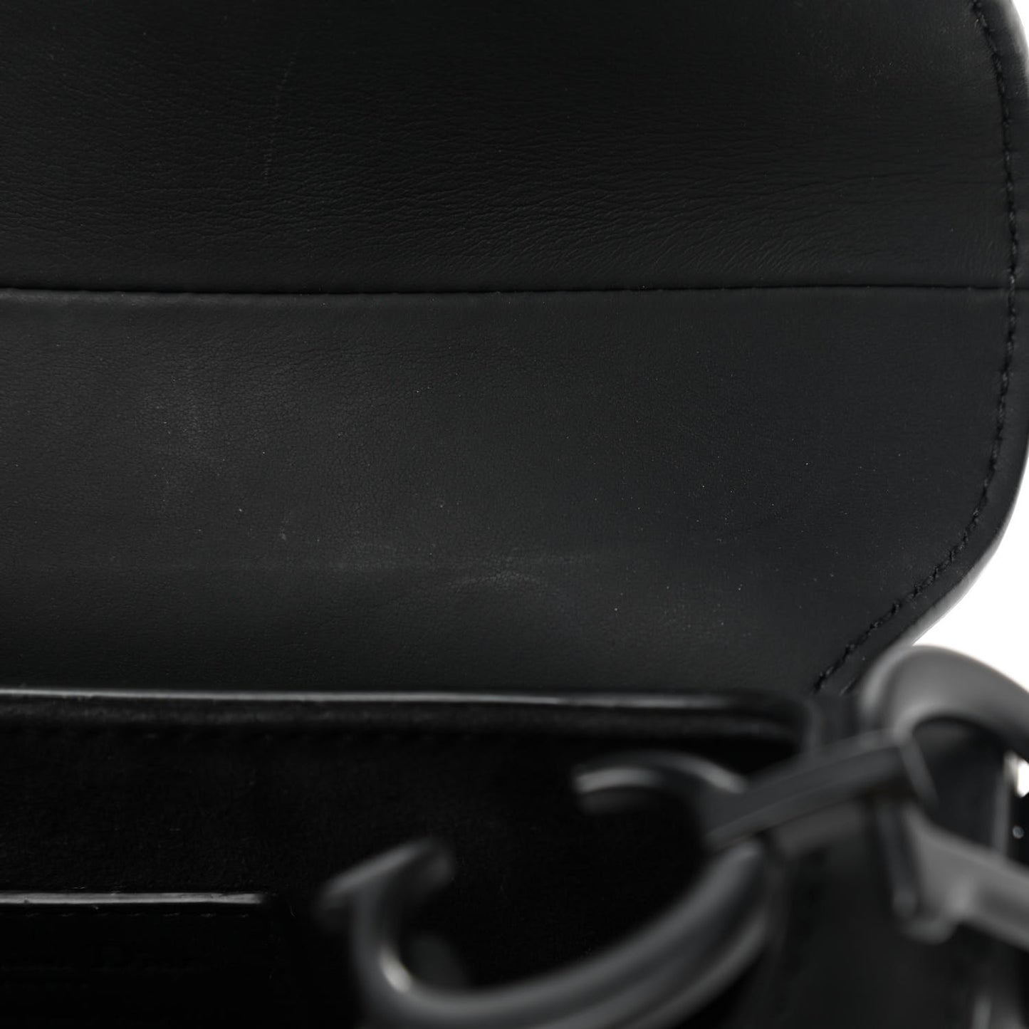 Ultra Matte Calfskin Mini Saddle Bag Black