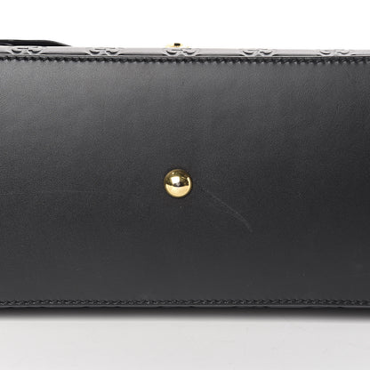 Gucci Guccissima Signature Small Padlock Top Handle Bag Black 13 of 14