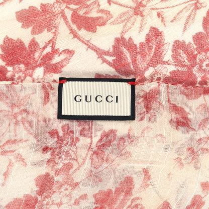 Gucci Modal Cotton Silk Erbarium Scarf Lacquer Ivory 3 of 4