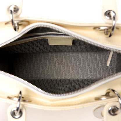 Christian Dior Patent Cannage Large Lady Dior White 5 of 18