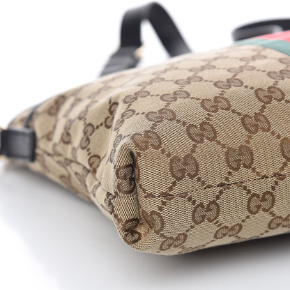 Gucci GG Monogram Web Flat Messenger Bag Black 8 of 11