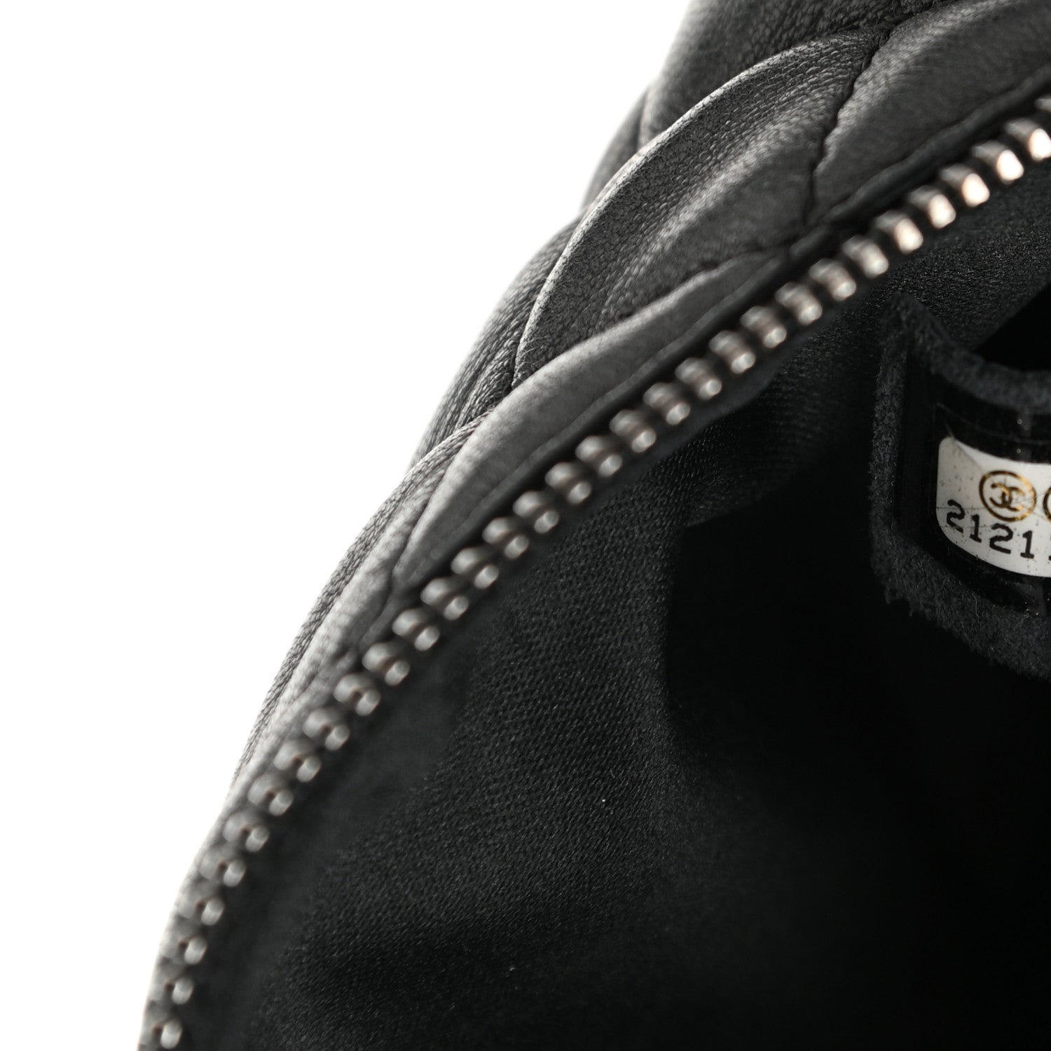 Chanel Lambskin Quilted Banane Waist Bag Fanny Pack Black 8 of 12