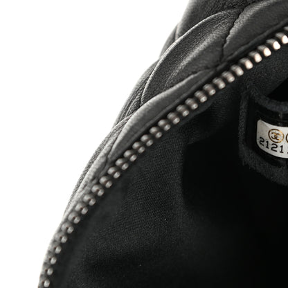 Chanel Lambskin Quilted Banane Waist Bag Fanny Pack Black 8 of 12