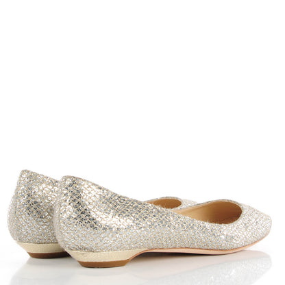 Jimmy Choo Finlay Ballet Flats 37 Silver 4 of 7