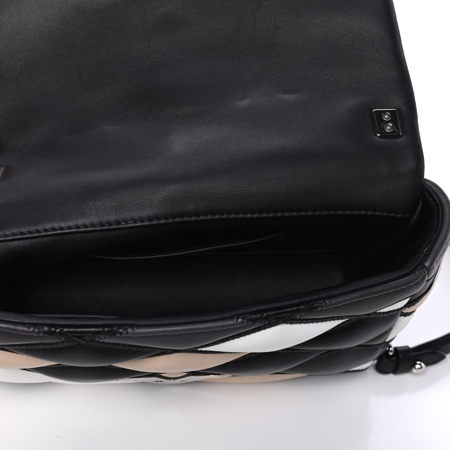 Louis Vuitton Lambskin Malletage GO-14 PM Black White 4 of 4