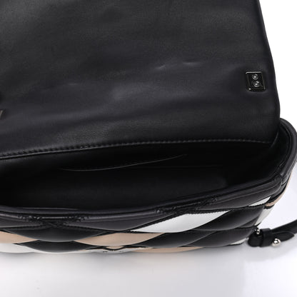 Louis Vuitton Lambskin Malletage GO-14 PM Black White 4 of 4