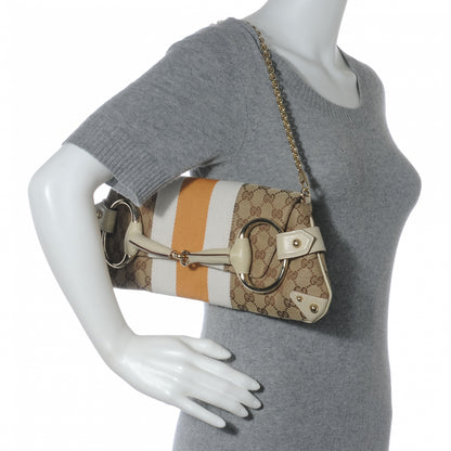 Gucci Monogram Horsebit Web Clutch 2 of 7