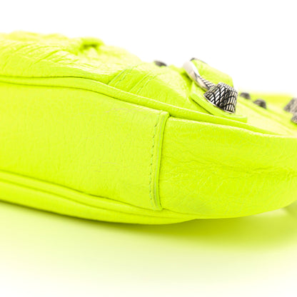 Balenciaga Agneau Arena Le Cagole Mini Purse With Chain Lime 10 of 10