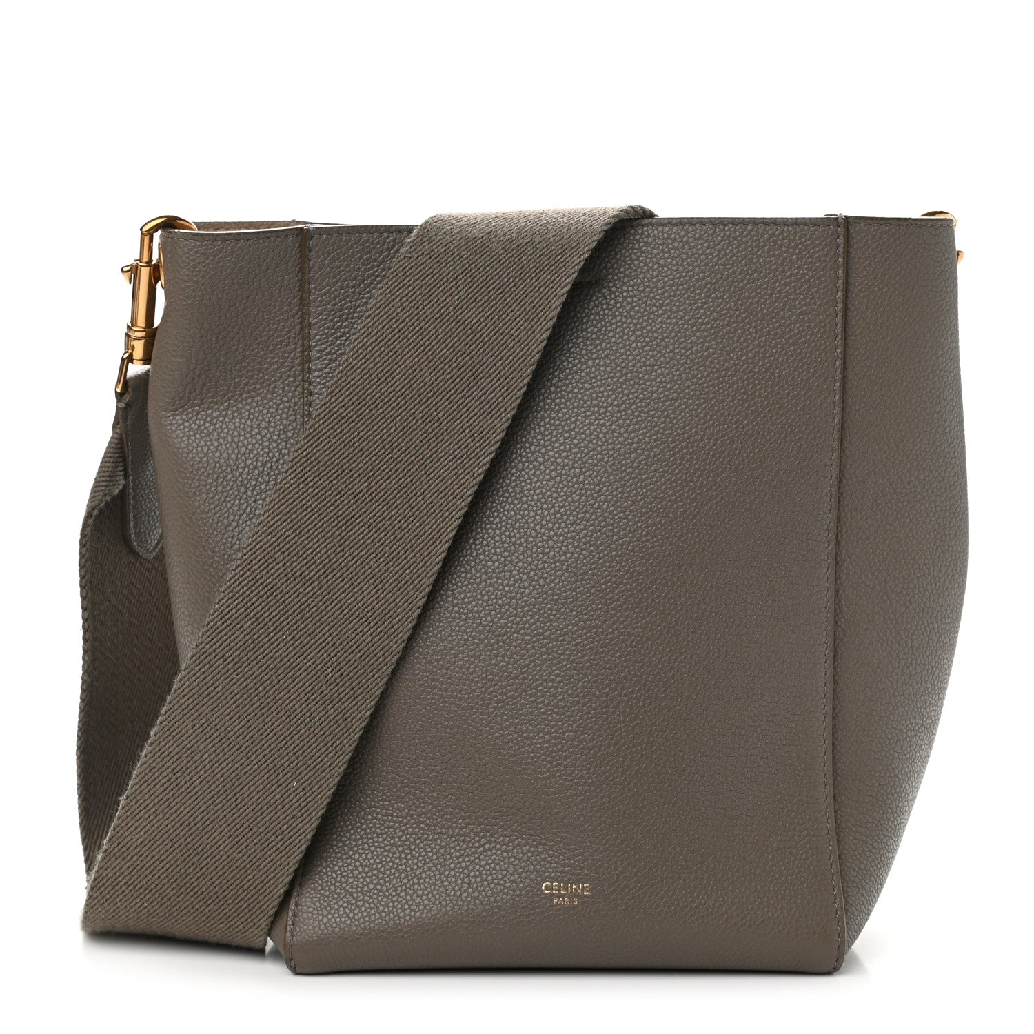 Celine Soft Grained Calfskin Small Sangle Bucket Bag Taupe 1 of 9