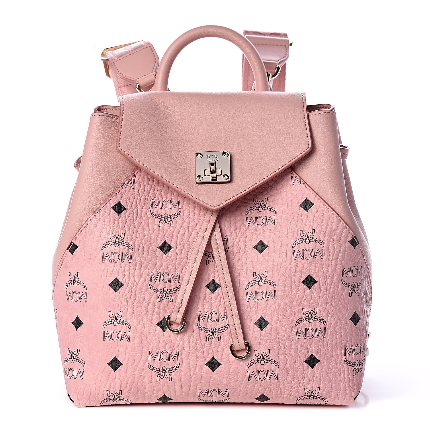 MCM Visetos Small Essential Backpack Pink 1 of 11