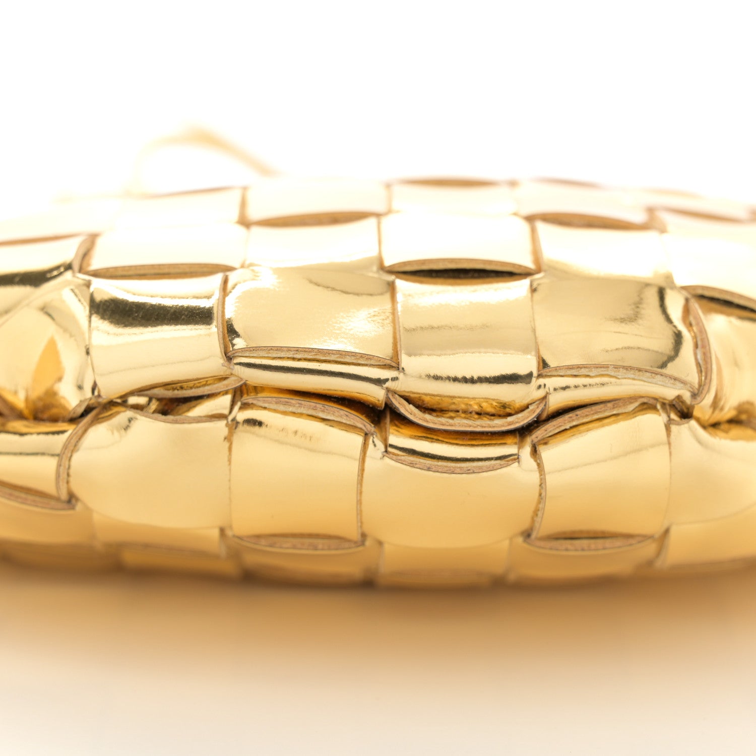 Bottega Veneta Mirror Laminated Nappa Intrecciato Mini Sardine Bag Gold 8 of 9