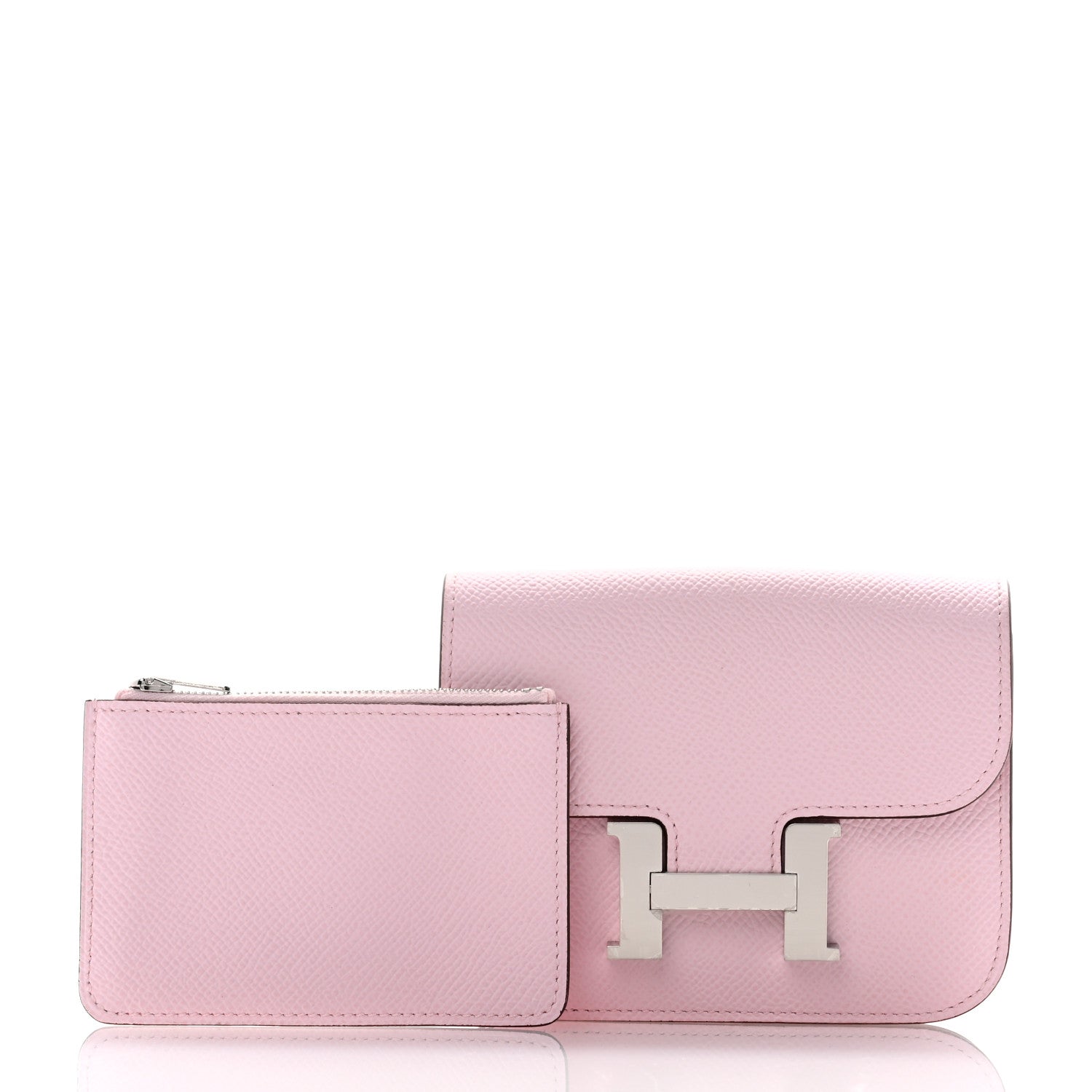 Hermes Epsom Constance Slim Wallet Mauve Sylvestre 3 of 10