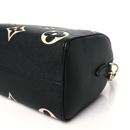 Louis Vuitton Empreinte Monogram Giant Speedy Bandouliere 25 Black Beige 9 of 9