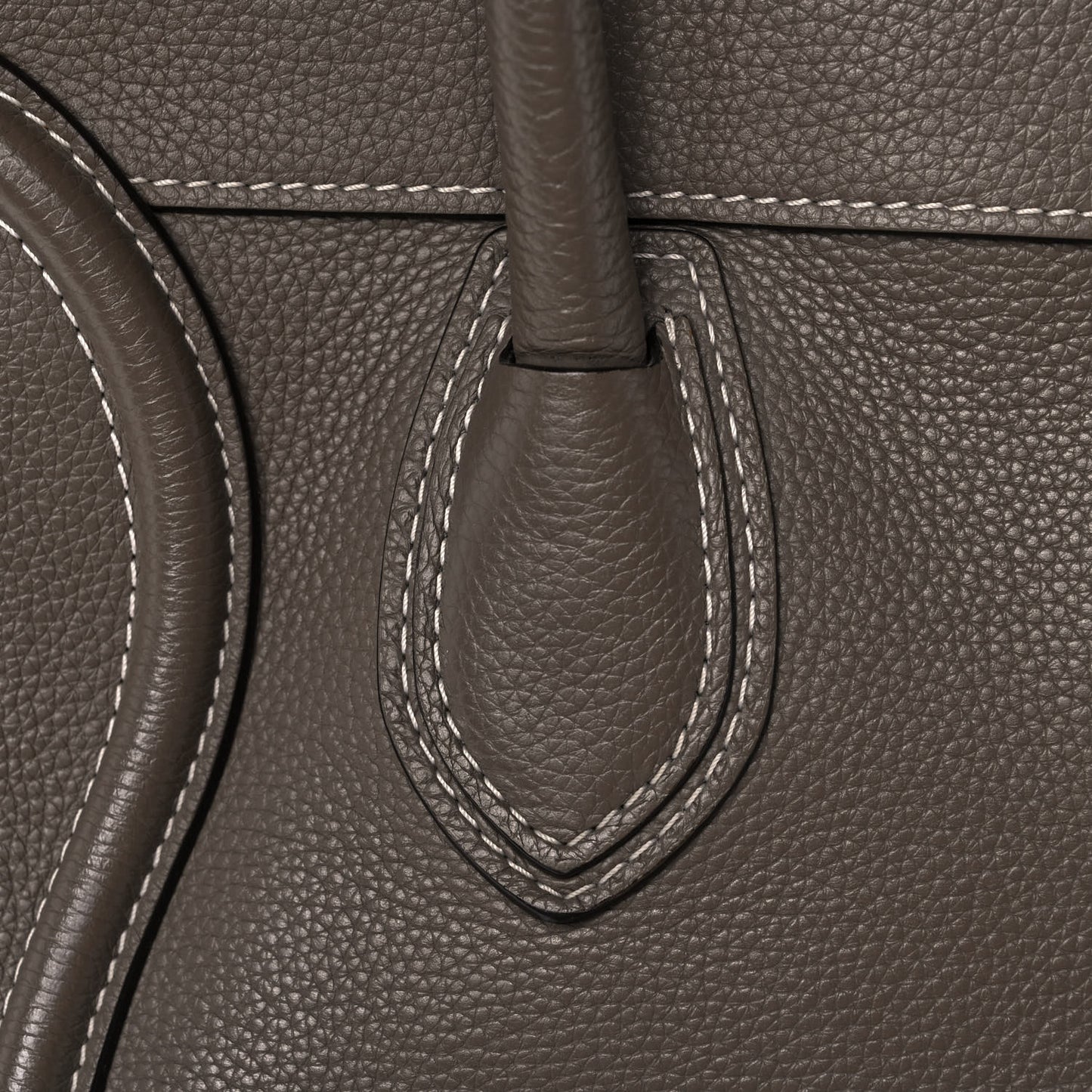 Drummed Calfskin Mini Luggage Souris