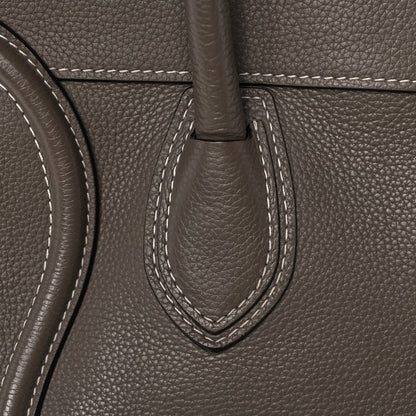 Celine Drummed Calfskin Mini Luggage Souris 9 of 17