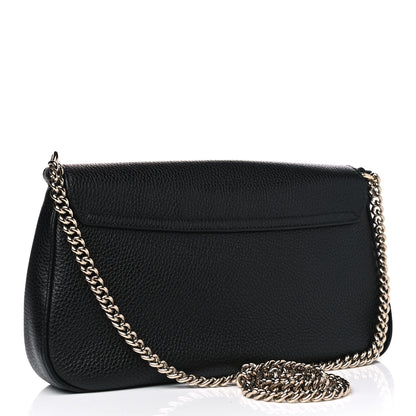 Gucci Pebbled Calfskin Medium Soho Flap Crossbody Black 3 of 5