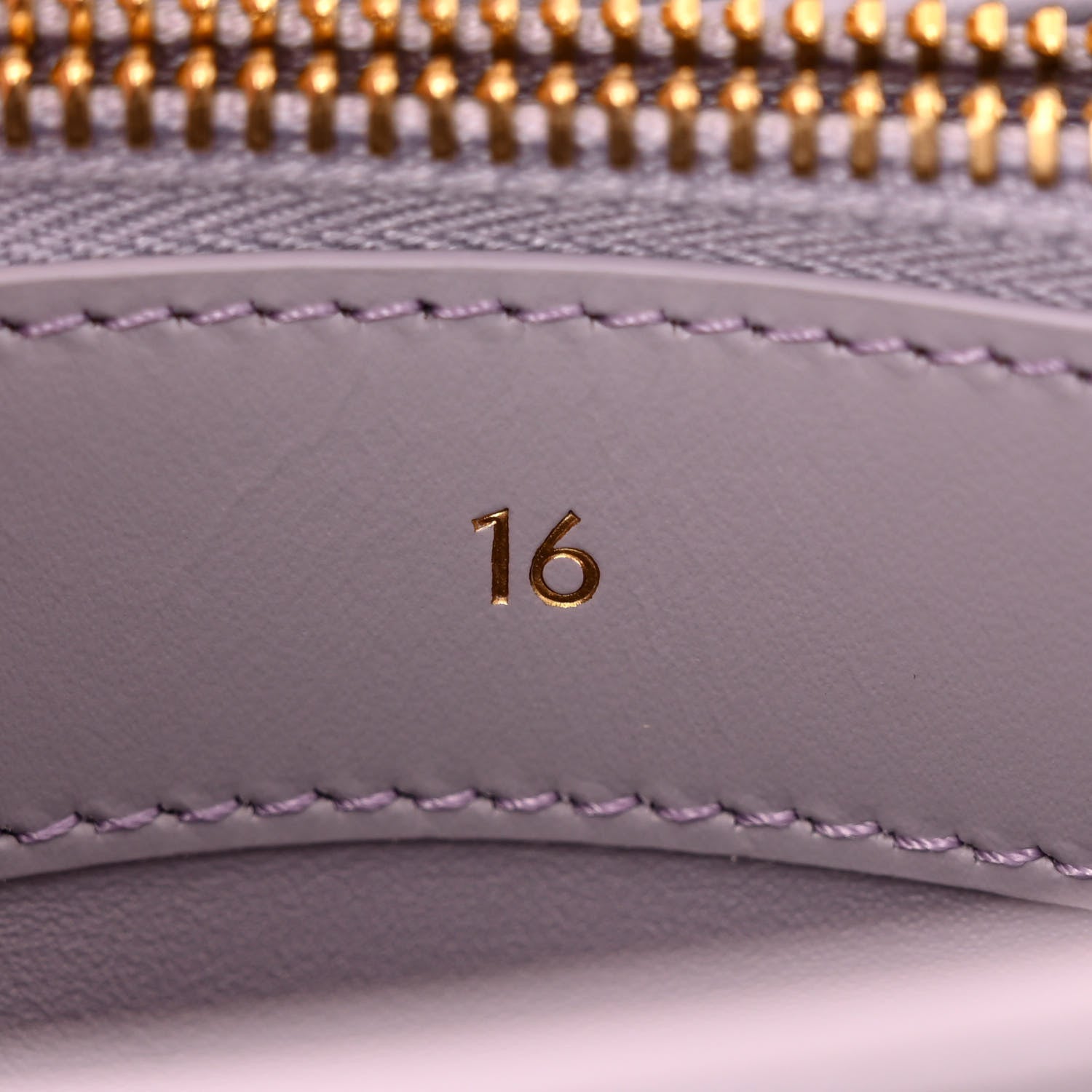 Celine Satinated Calfskin Mini 16 Top Handle Bag Lilac 9 of 13
