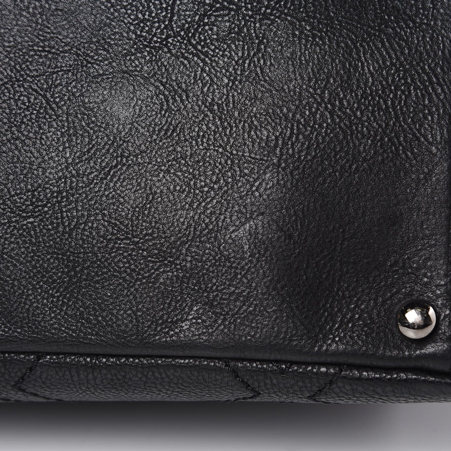 Calfskin Small Diamond Stitch Tote Black