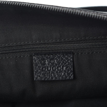 Gucci Denim Monogram Large Half Moon Hobo Black 6 of 11