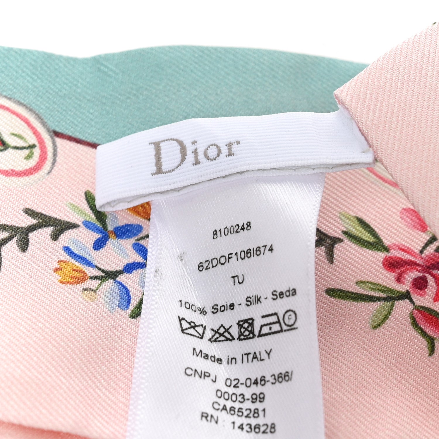 Christian Dior Silk Twill Dioramour Revolution Flowers Mitzah Scarf Pink Multicolor 3 of 3