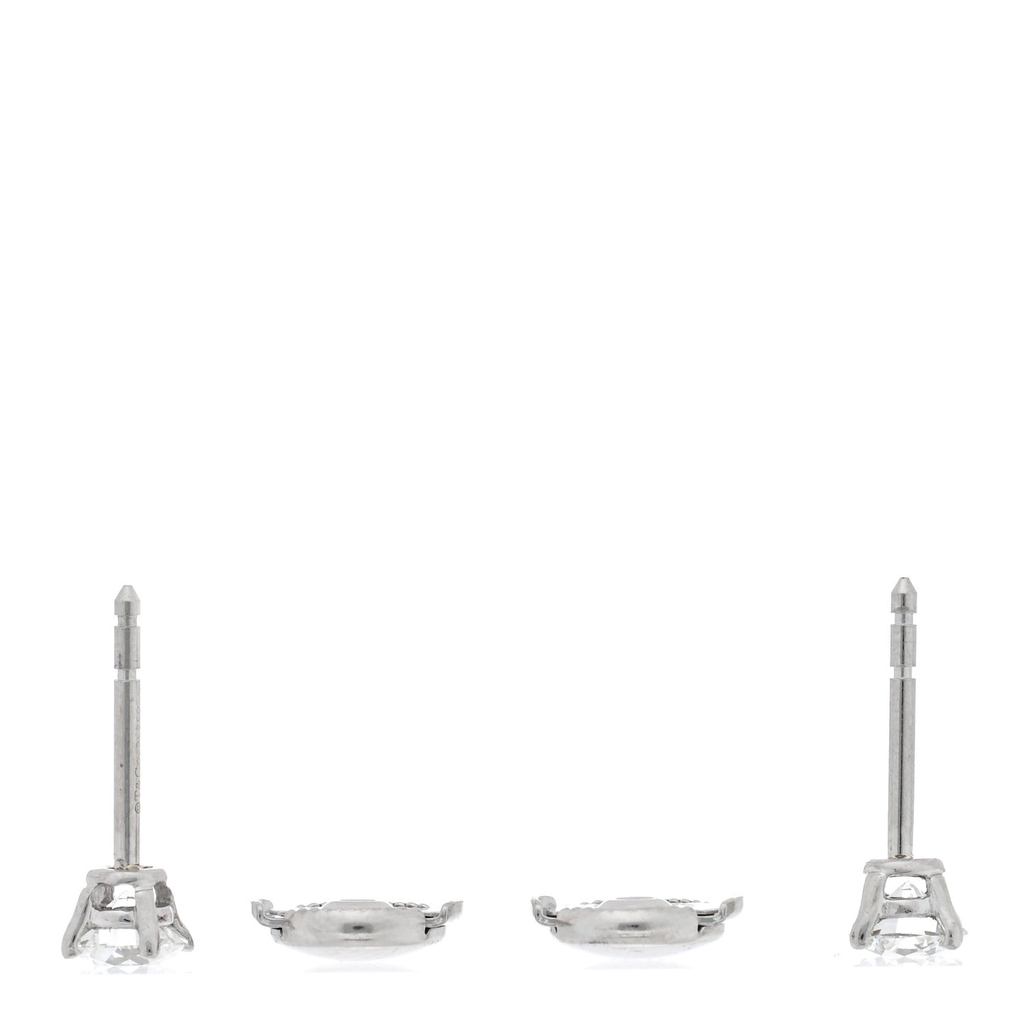 Platinum Diamond .80ctw Solitaire Earrings