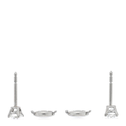 Tiffany Platinum Diamond .80ctw Solitaire Earrings 3 of 4