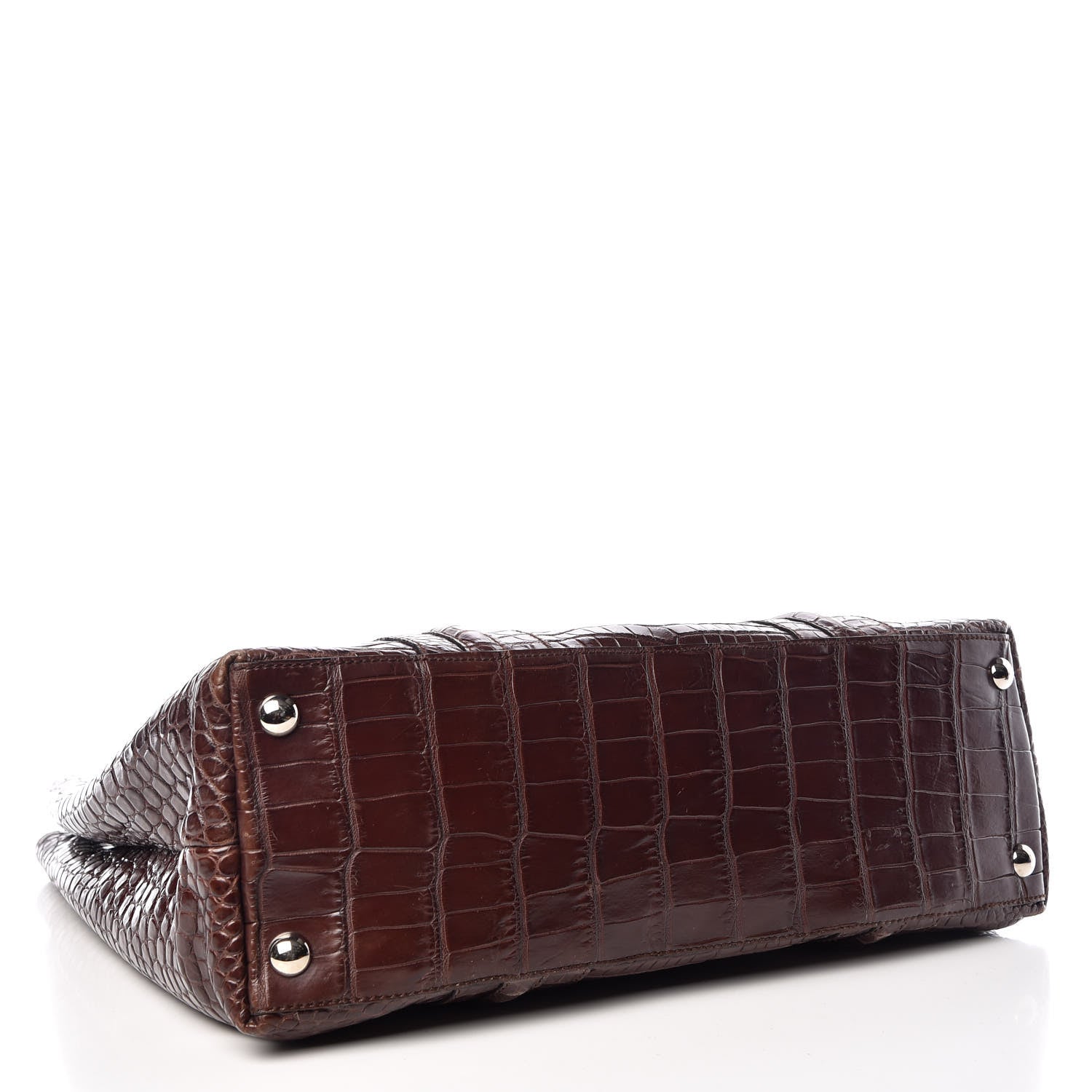 Gucci Crocodile Tote Bag Brown 4 of 13