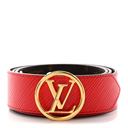 Louis Vuitton Monogram Epi 35mm LV Circle Reversible Belt 85 34 Coquelicot 1 of 6