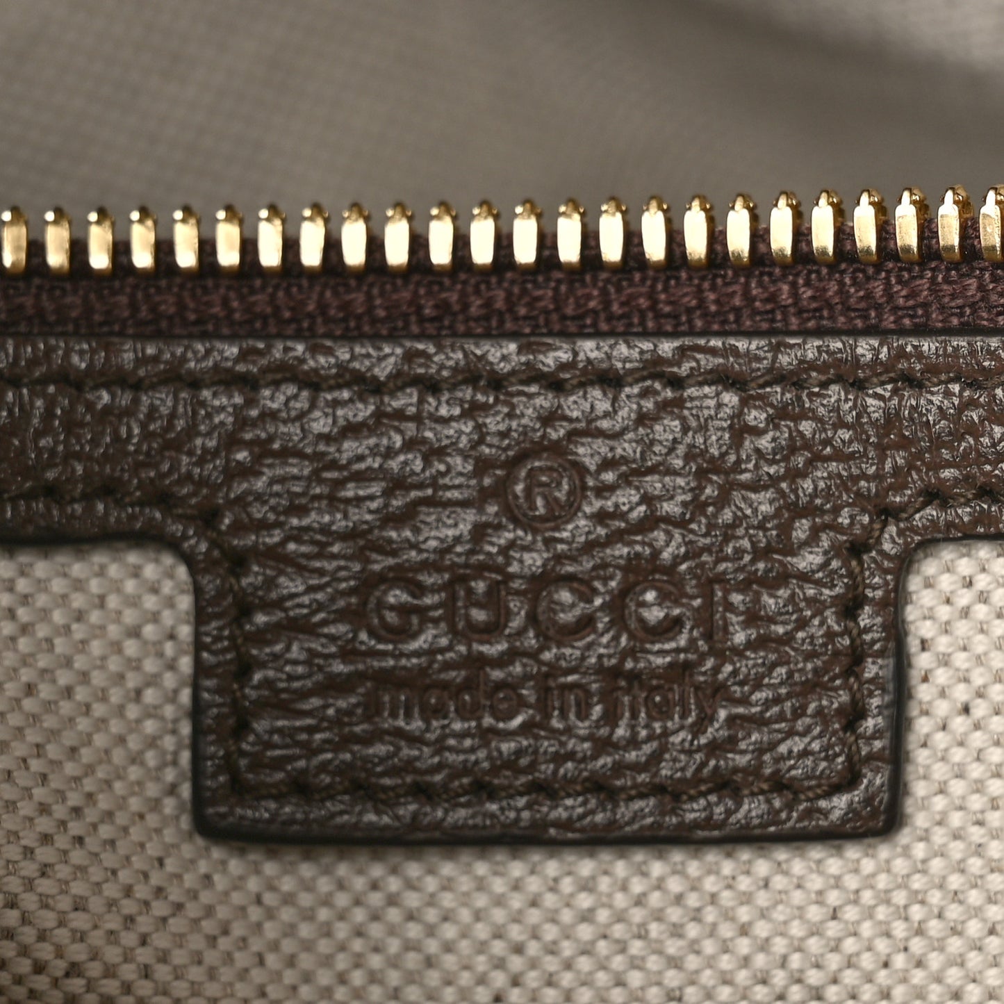Monogram Jumbo GG Textured Dollar Calfskin Web Wristlet Messenger Bag Camel Ebony New Acero