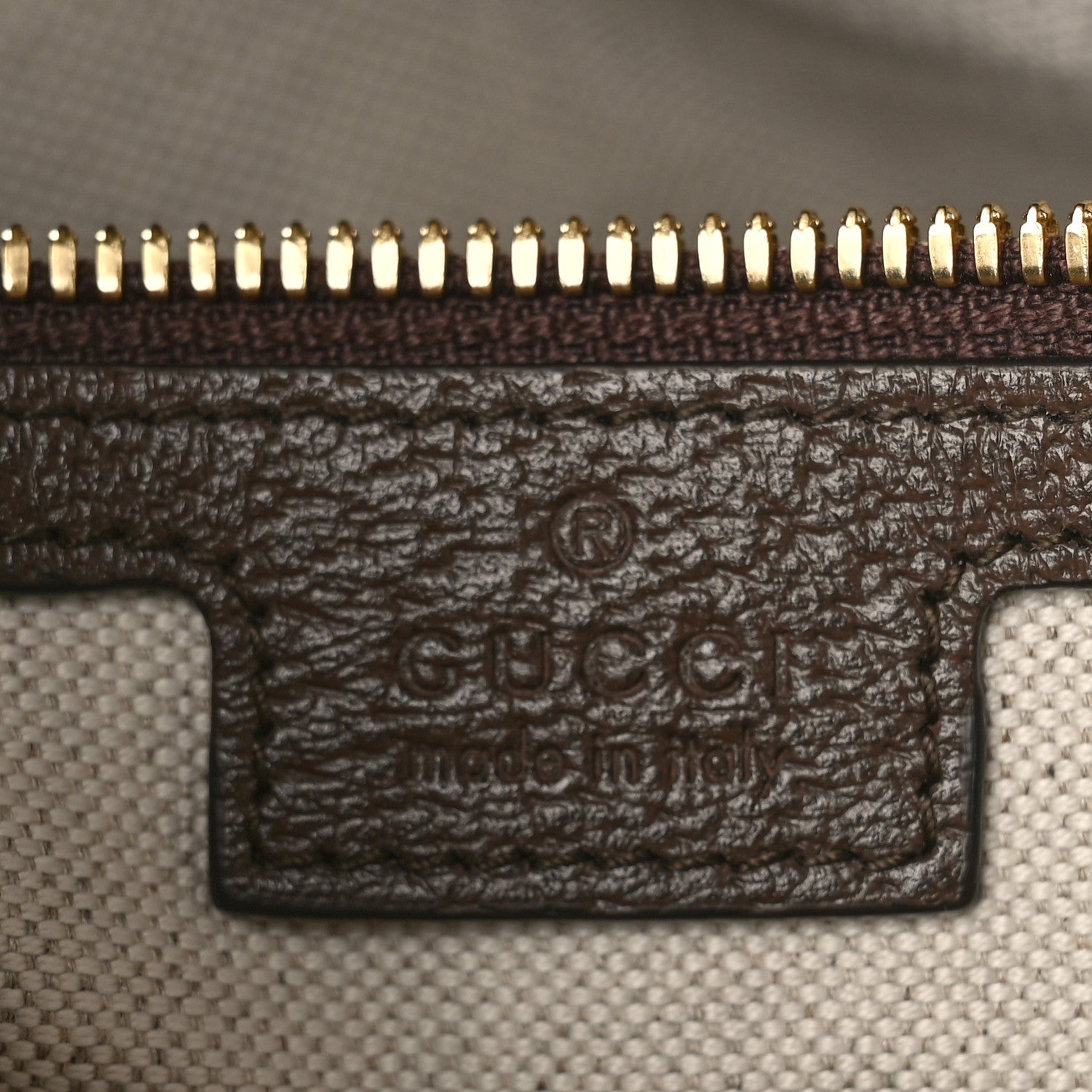Gucci Monogram Jumbo GG Textured Dollar Calfskin Web Wristlet Messenger Bag Camel Ebony New Acero 6 of 10