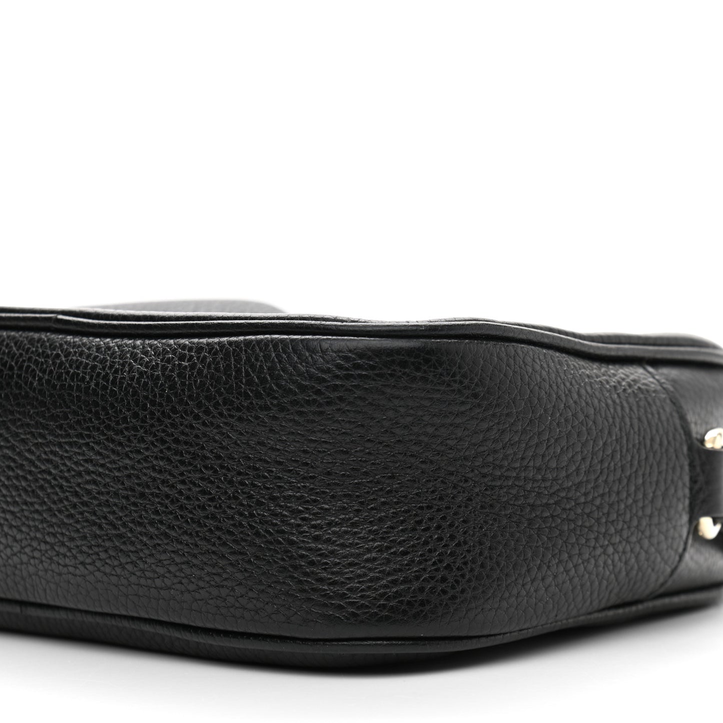 Pebbled Calfskin Small Soho Disco Bag Black