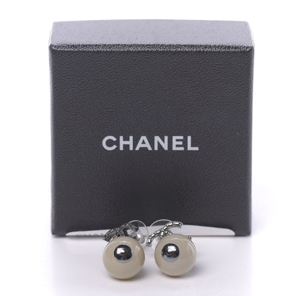 Chanel Ruthenium CC Bead Drop Earrings Gris 5 of 5