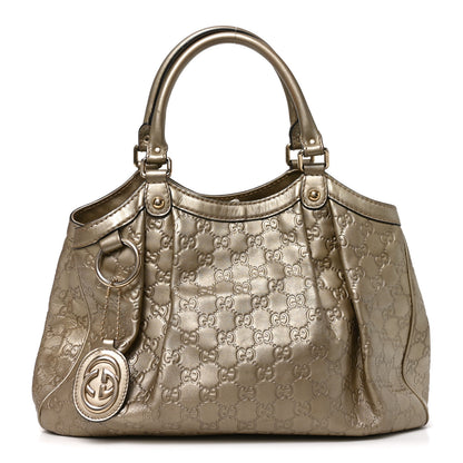 Gucci Guccissima Medium Sukey Tote Champagne 1 of 10