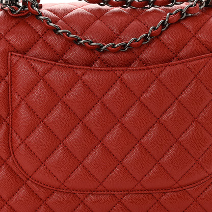 Chanel Caviar Quilted Medium Coco Handle Flap Dark Red 13 of 14