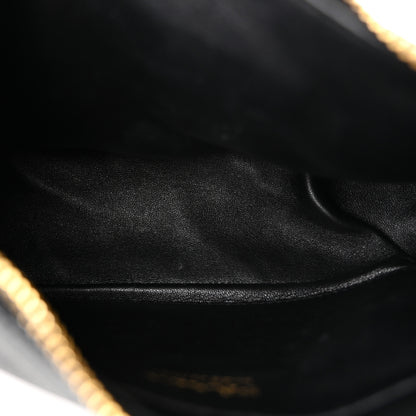 Prada Vitello Daino Soft Zippered Hobo Shoulder Bag Black 5 of 11