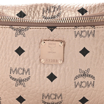 MCM Metallic Visetos Mini Stark Crossbody Chain Belt Bag Champagne Gold 7 of 9