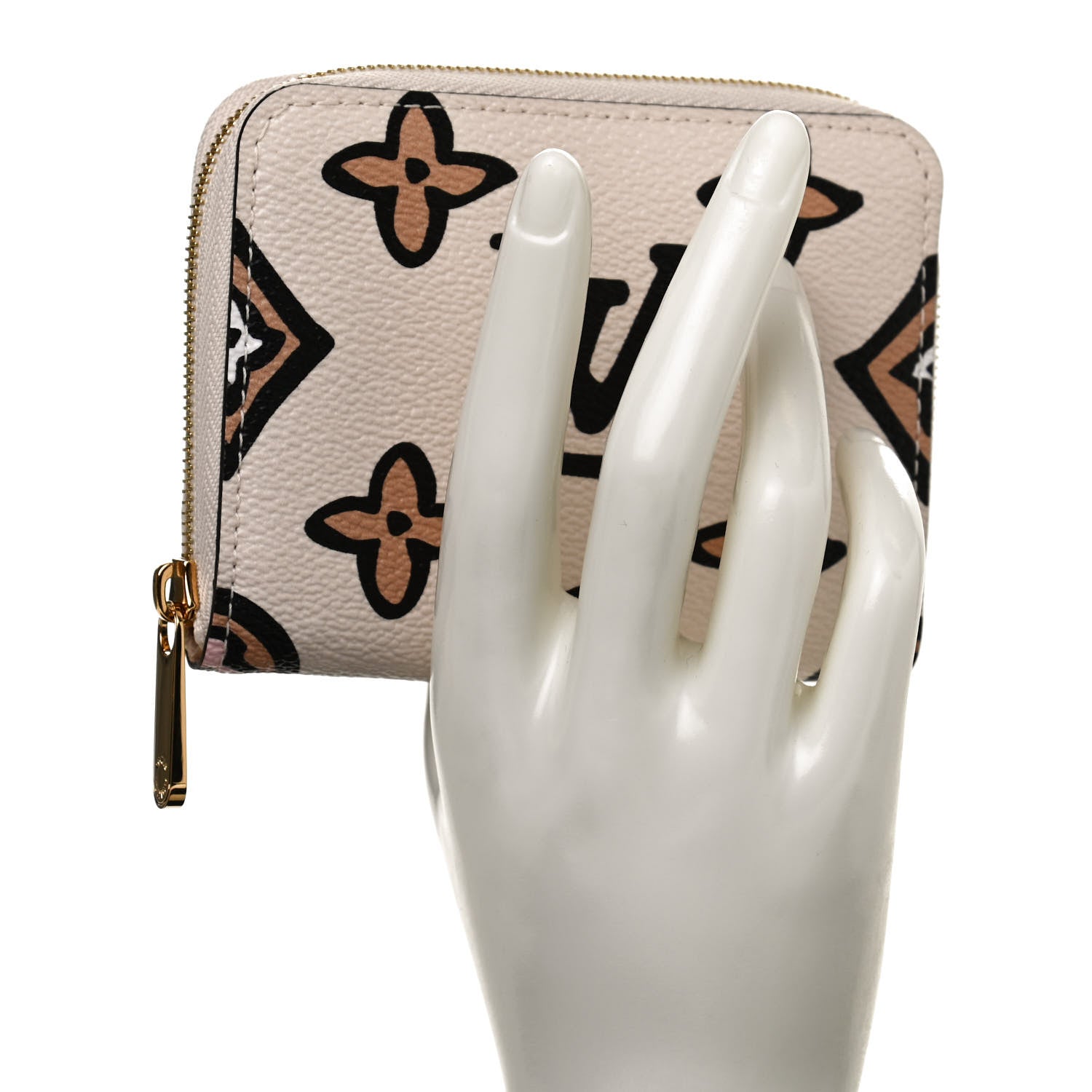 Louis Vuitton Monogram Giant Wild At Heart Zippy Coin Purse Creme 2 of 8