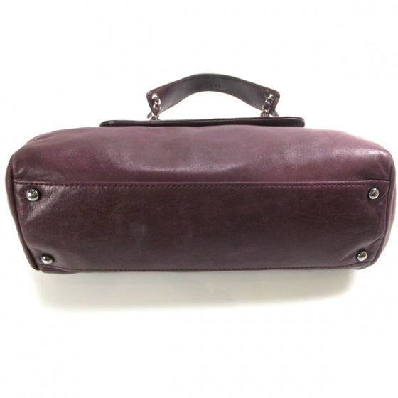Chanel Leather Lax East West Flap Purple 4 of 11